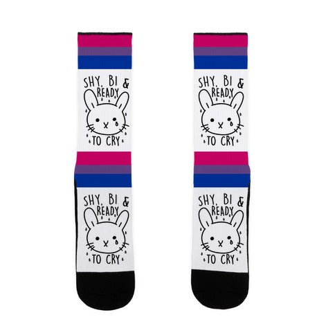 Shy Bi and Ready to Cry Socks