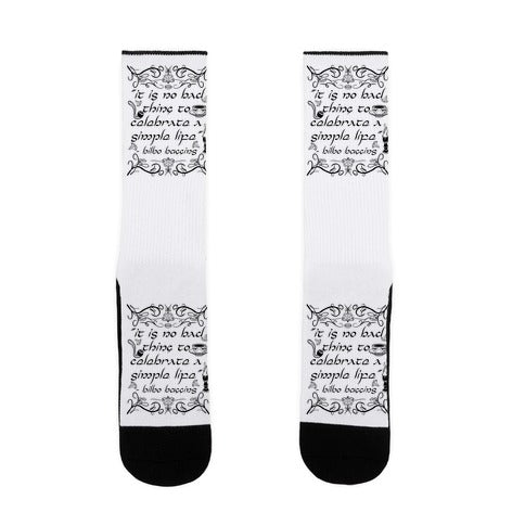 Simple Life Bilbo Quote Socks