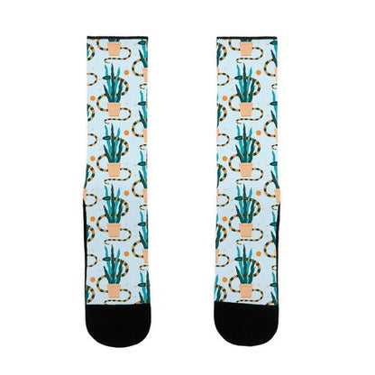 Snake in a Snake Plant Socks