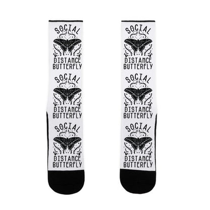 Social Distance Butterfly Socks