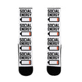 Social Energy Low White Print Socks