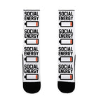 Social Energy Low White Print Socks