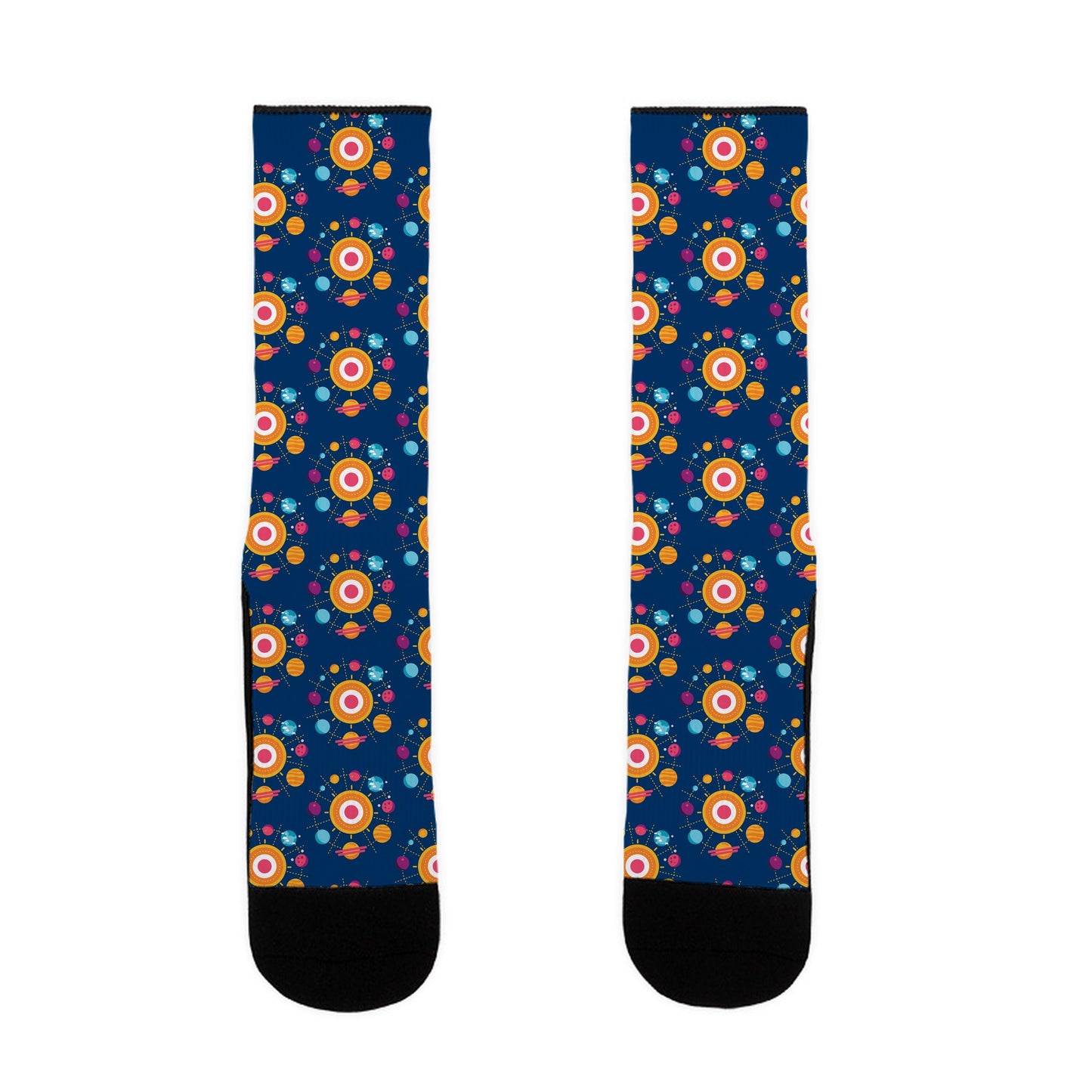 Solar System Pattern Socks
