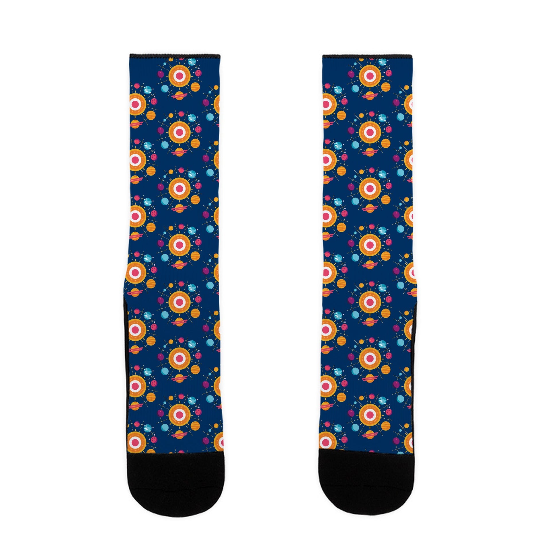 Solar System Pattern Socks