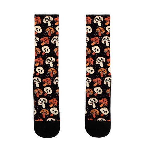 Spooky Mushrooms Socks