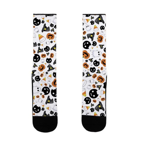 Spoopy Halloween Pattern Socks