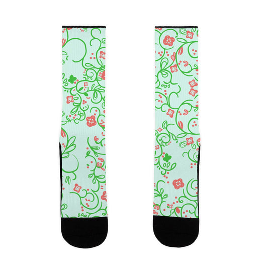 Spring Flora Pattern Socks