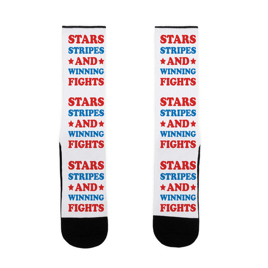 Stars Stripes And Winning Fights Socks