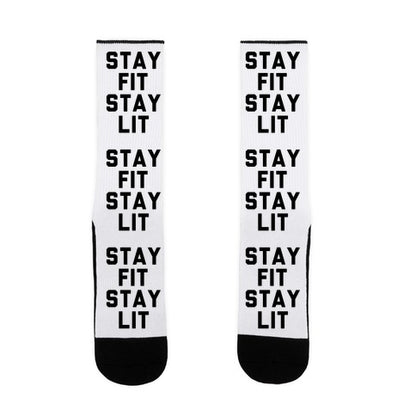 Stay Fit Stay Lit  Socks