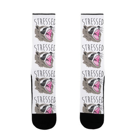 Stressed Raccoon Socks