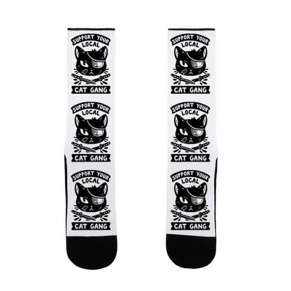 Support Your Local Cat Gang Socks