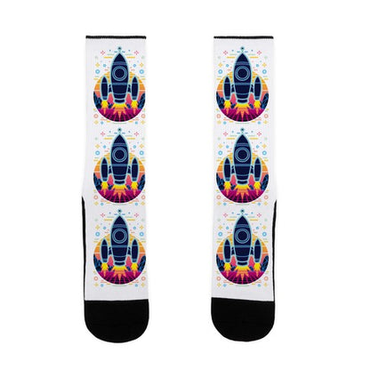 Synthwave Space Exploration Socks