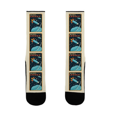 Take A Trip To Uranus Parody Socks