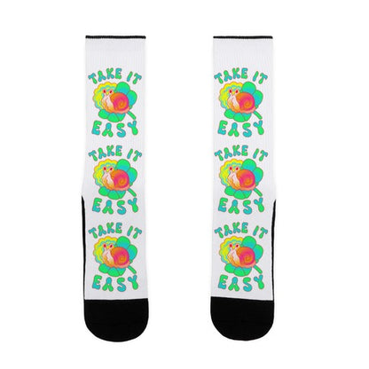 Take It Easy Groovy Snail Socks