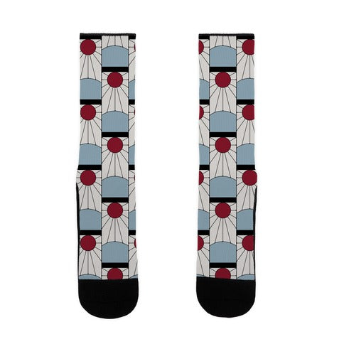 Tanjiro Earrings  Pattern Socks