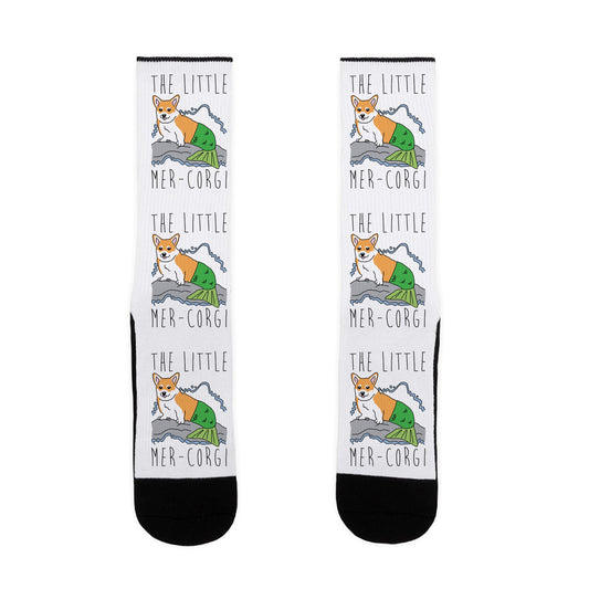 The Little Mer-Corgi Parody Socks