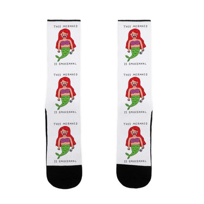 This Mermaid Is Emoceanal Socks