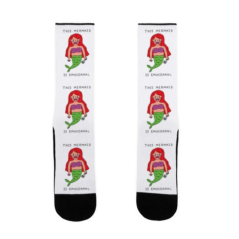 This Mermaid Is Emoceanal Socks