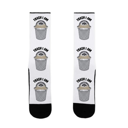 Trash I Am Raccoon Baby Yoda Parody Socks