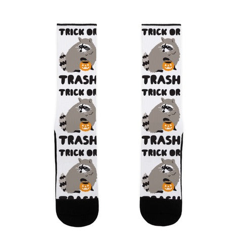 Trick Or Trash Raccoon Socks