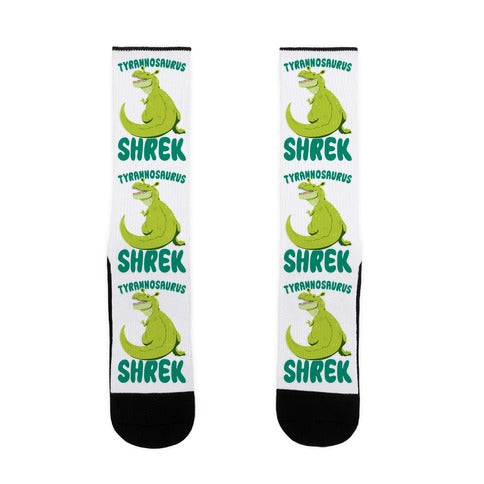 Tyrannosaurus Shrek Socks