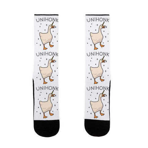 Unihonk Goose Unicorn Socks