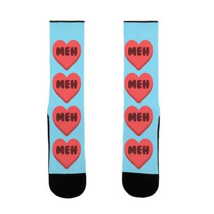 Valentine's Day Heart Meh Socks