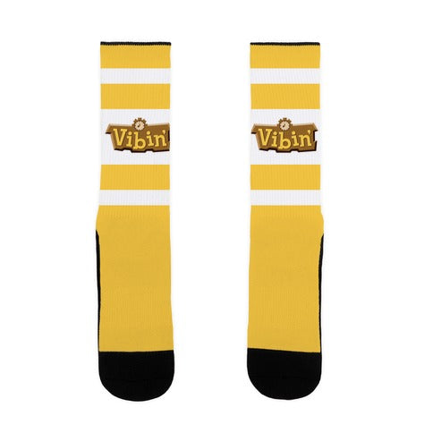 Vibin' Animal Crossing Parody Socks