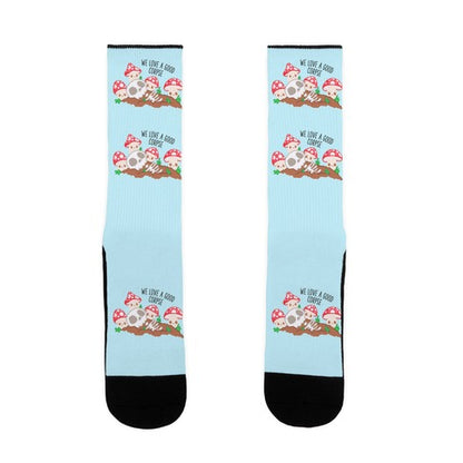 We Love a Good Corpse Mushrooms Socks