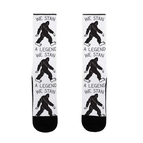 We Stan A Legend Bigfoot Socks