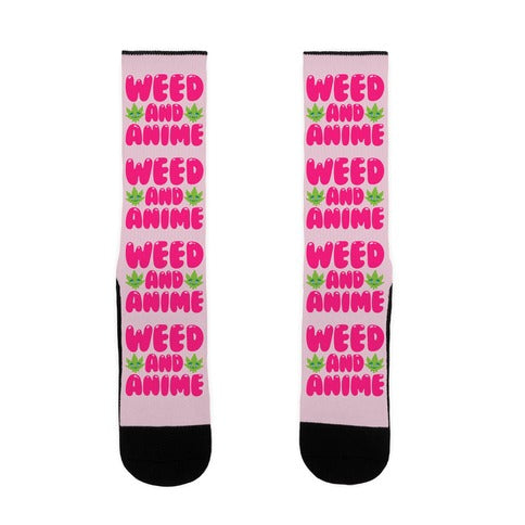 Weed And Anime  Socks