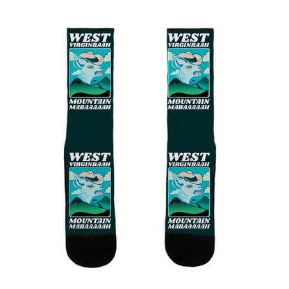 West Virginbaah, Mountain Mabaah (Country Roads Goat)  Socks