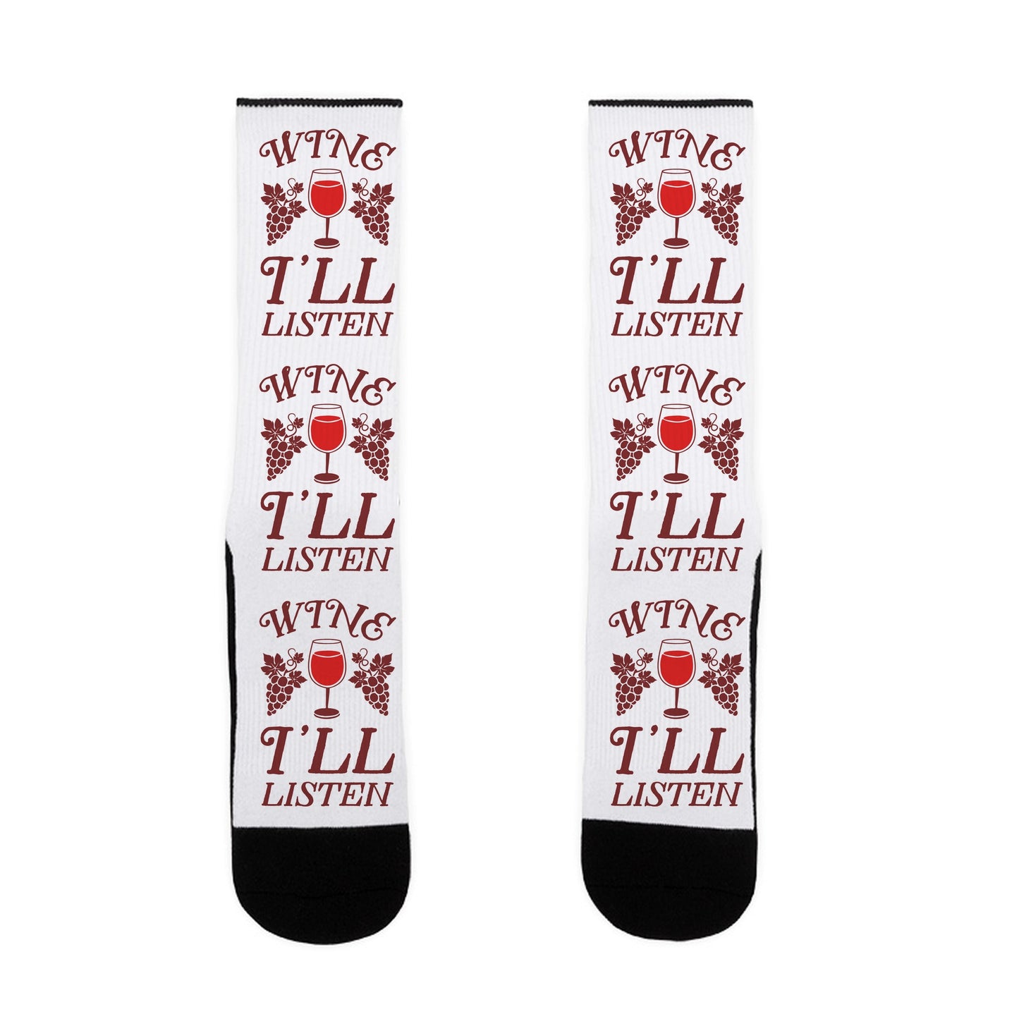 Wine I'll Listen Socks