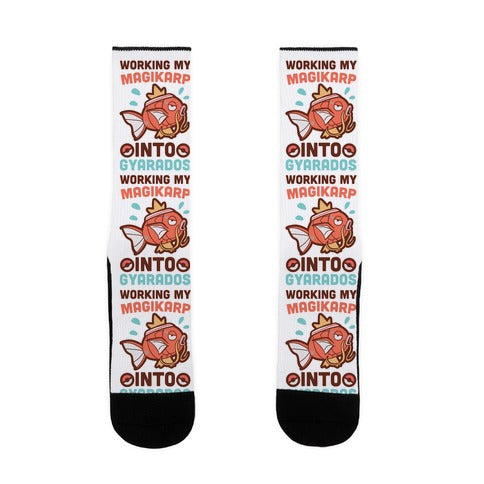 Working My Magikarp Into Gyarados Socks