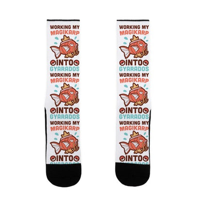 Working My Magikarp Into Gyarados Socks