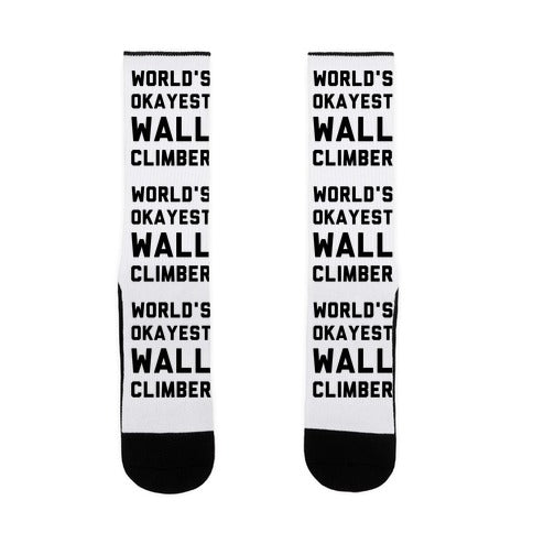 World's Okayest Wall Climber Socks