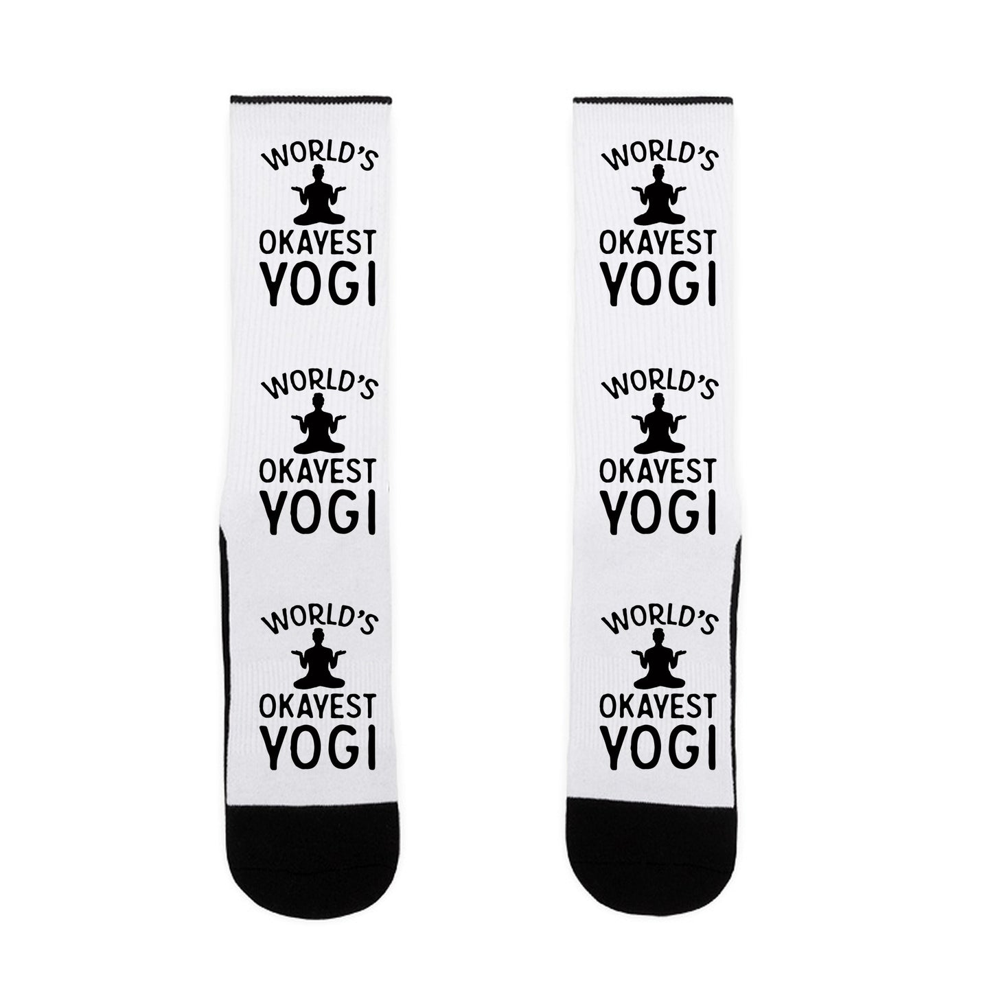 World's Okayest Yogi Socks