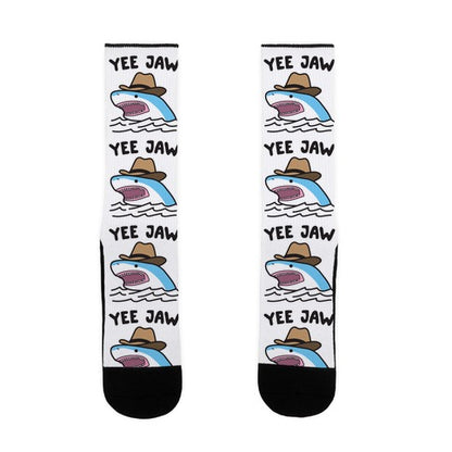 Yee Jaw Cowboy Shark Socks