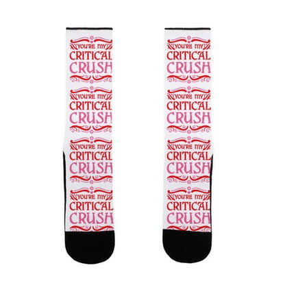 You're My Critical Crush DnD Valentine Socks