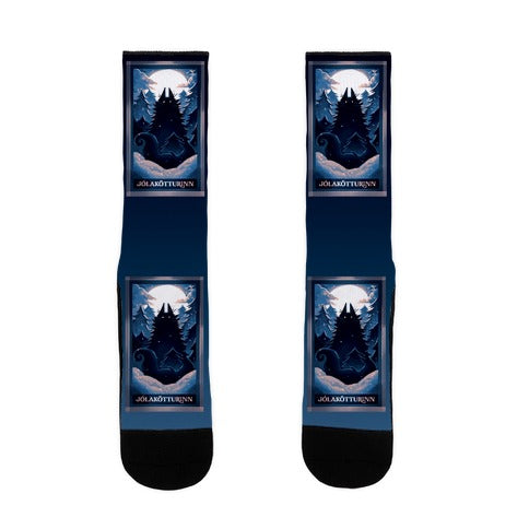 Yule Cat Tarot Card Jólakötturinn Socks