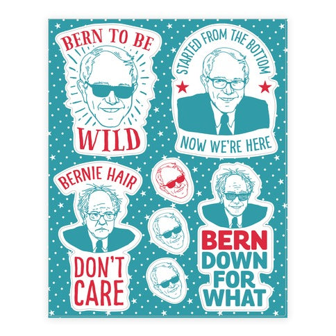 Bernie Sanders Party  Sticker Sheet