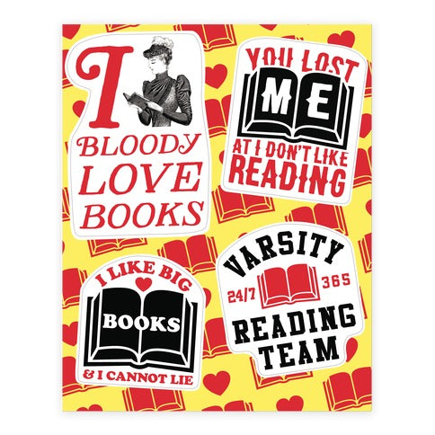 Book Lover  Sticker Sheet