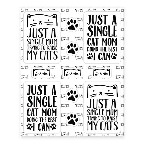 Cat Mom  Sticker Sheet