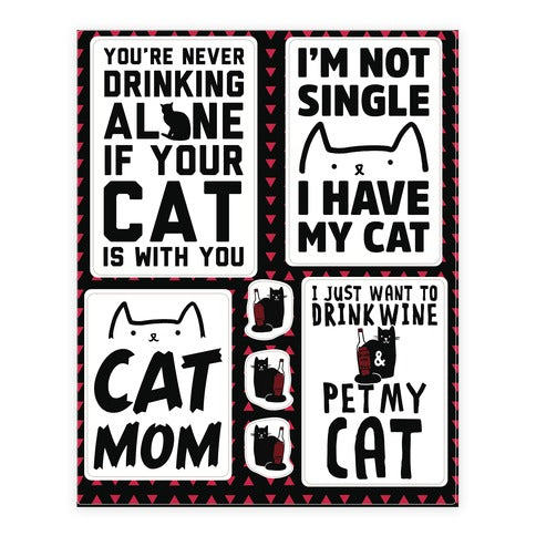 Cat Mom  Sticker Sheet