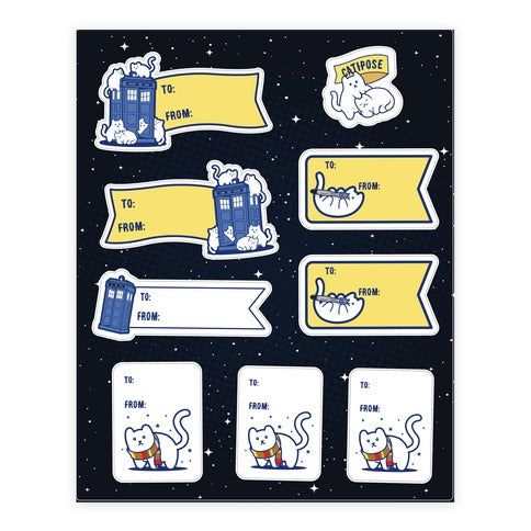Catipose Gift  Sticker Sheet