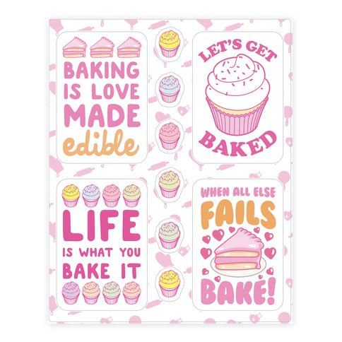 Cute Baking  Sticker Sheet