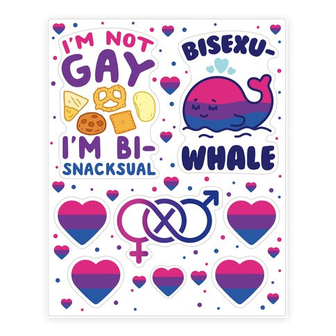 Cute Bisexual  Sticker Sheet