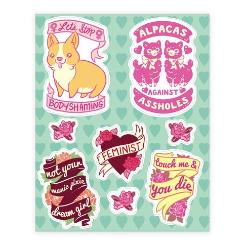 Feminine Feminist  Sticker Sheet