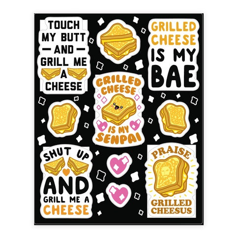 Grilled Cheese  Sticker Sheet