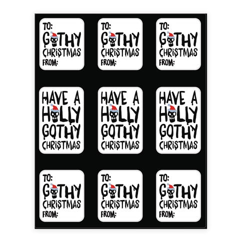 Have A Holly Gothy Christmas Sticker Sheet